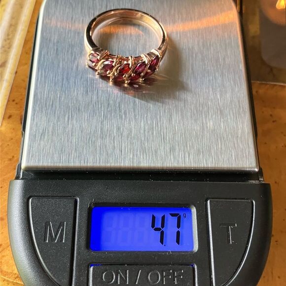 Anthill Garnet Sterling Silver Rose Gold Vermeil Ring - Picture 8 of 8